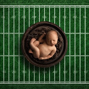 Football Field Newborn Digital Backdrop: Photoshop Composite (Digital Download)