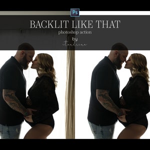 Backlit Photoshop Action: Quick Photo Editing Workflow (Digital Download)