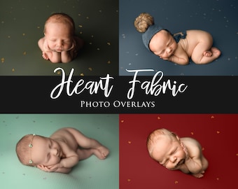 Heart Overlays for Newborn Photography, PNG Heart Overlays for Photoshop, Fabric Heart Overlays, Backdrop Heart Overlays for Newborn Photos