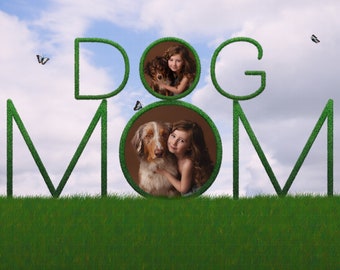 Mother's Day Digital Background, Dog Mom Photo Template, Spring Digital Backdrop, Dog Mom Backdrop, .PSD Templates for Photoshop