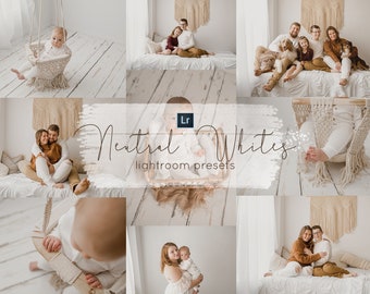 Neutral Whites Lightroom Presets: Desktop Photography Filters (XMP Files)