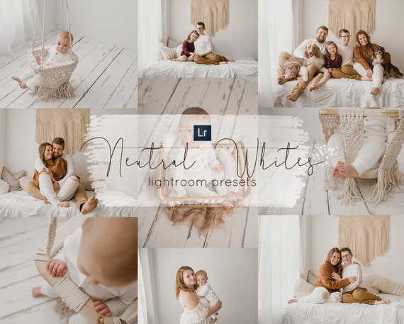 Neutral Whites Lightroom Presets: Desktop Photography Filters (XMP Files)