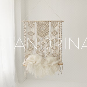 Macrame Swing Newborn Digital Backdrop: Natural Light (Digital Download)