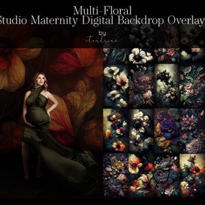 Multi-Floral Texture Overlays, Fine Art Textures, Photoshop Textures, Digital Backdrop Texture Overlays, Floral Textures, Backdrop Overlays
