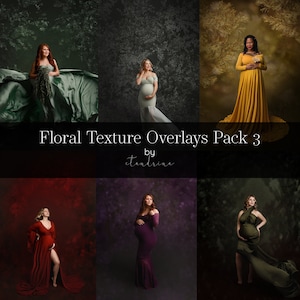 Floral Texture Overlays: Maternity Photography Backdrops (Digital Download)