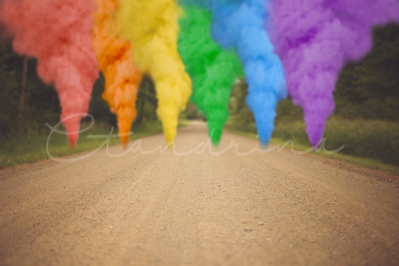 Rainbow Smoke Bomb Digital Backdrop, Rainbow Baby Digital Backdrop