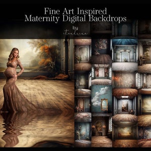 Fine Art Rooms Maternity Digital Backdrops: Photoshop Composites (Digital Download)