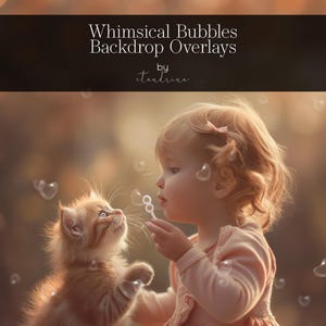 Whimsical Bubble Overlays, Heart Bubbles, Bubble Shapes, Blowing Bubbles, Flying Bubbles, Soap Bubbles, Overlays for Photoshop - Set of 20