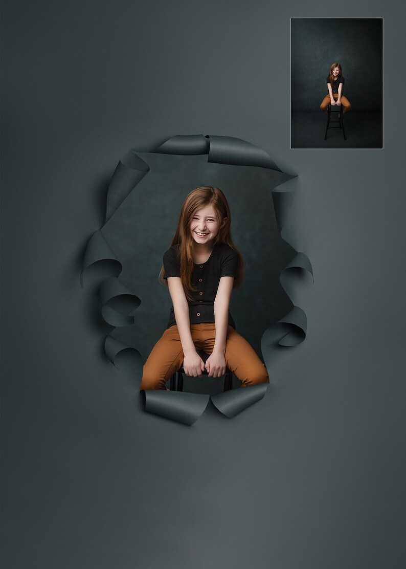 Ripped Paper Backdrop Overlay: PNG Photo Overlays (digital Download) - Etsy