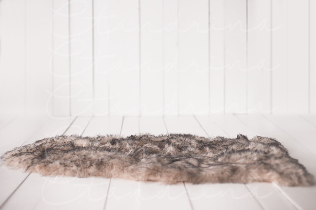 Fur Rug Backdrops Faux Fur Digital Backdrop Rug and Wood Backdrop Digital Background ...
