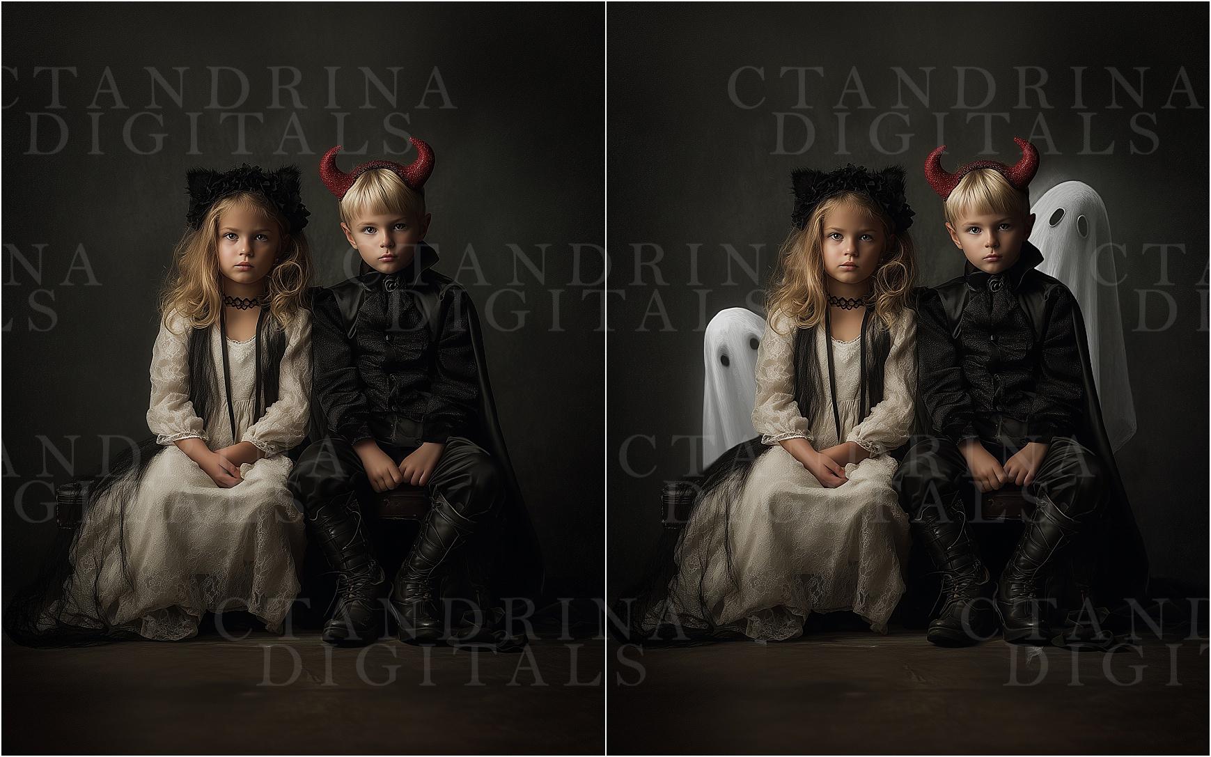 Peeking Ghost Backdrop Overlays: Halloween Digitals for Photoshop ...