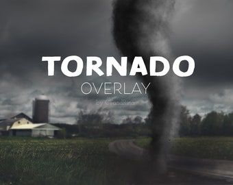 Tornado Overlay, Tornado Overlay with Debris, Storm Overlay, Tornado for Photoshop, Digital Tornado for Composite Images, Fantasy Overlay