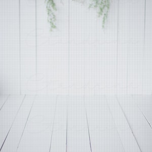 Spring and Easter Digital Backdrop, Digital Backdrop with Background and Floor, White Wood and Floral Digital Background for Photoshop