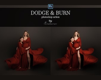 Dodge and Burn Photoshop Actions, Photo Editing Boost Action Included with Tutoral, ENGLISH (Digital Download)