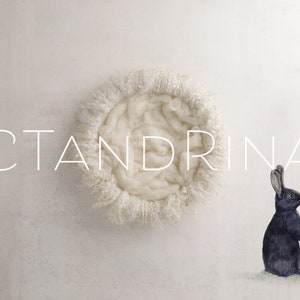 Rabbit Newborn Digital Backdrop: Cream Easter Bunny (Digital Download)