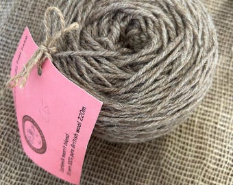 Castlemilk Moorit blended with Blue Faced Leicester knitting yarn
