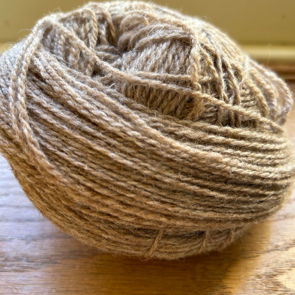 Castlemilk Moorit blended with Blue Faced Leicester knitting yarn