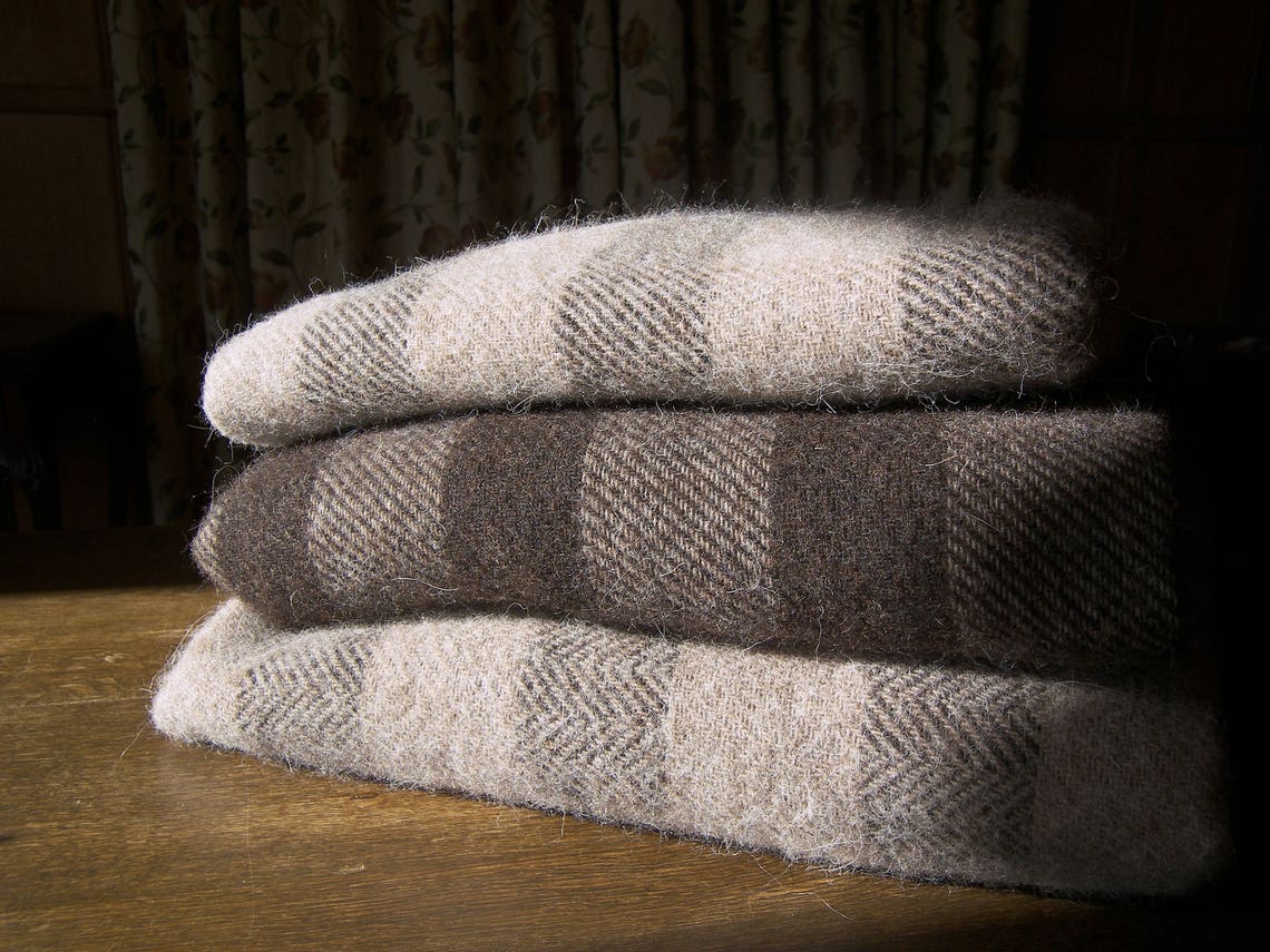 Pure Wool Handwoven Blanket/throw/knee Rug/gift Etsy