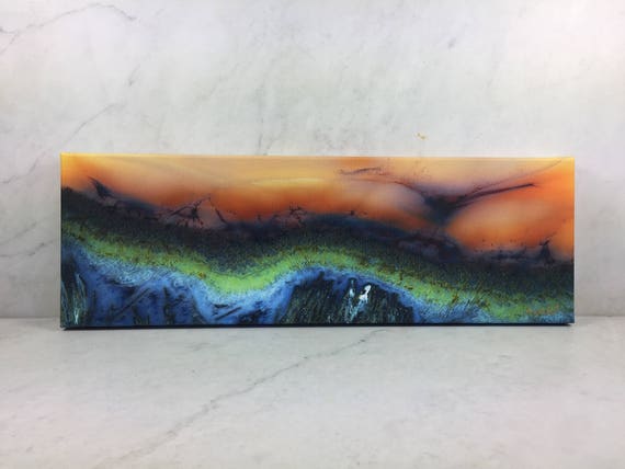 stretched and ready to hang. macro image of Needle Agate 11x14 Photo on canvas