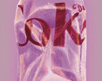 Stampa artistica digitale Purple Diet Coke / Matita, opere d'arte originali
