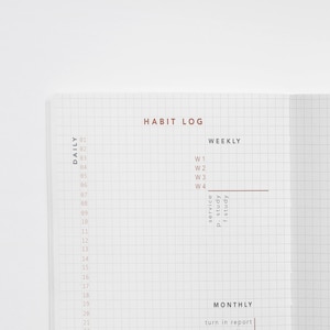 Habit Log - Ministry Edition - 1 insert page minimalist JW Pioneer, Bullet Journal