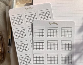 Blank Month Tracker Planner Stickers  / Bujo Journal Planner Stickers