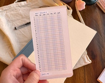 Segnalibro registro Habit Tracker / Regali librari fatti a mano
