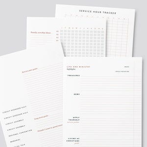Ministry Journal / Pioneer Planner / Minimalist / Printable / JW Gifts ...