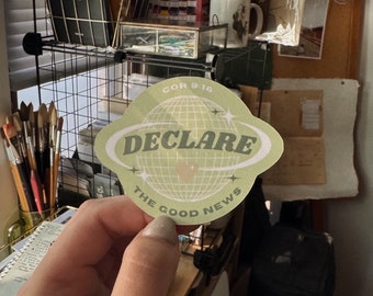 Adesivo Dichiara la buona notizia / Regali JW, Assemblea 2024 - set di 5