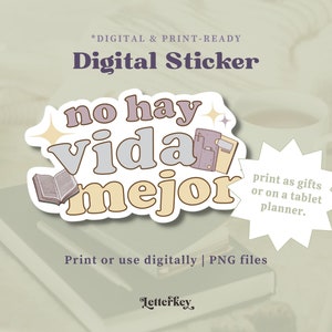 No Hay Vida Mejor Digital Sticker / Planner PNG / JW Gifts / JW Gift / Study Guide image 1