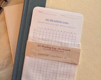 Reading Log Bookmark / Handmade Bookish Gifts