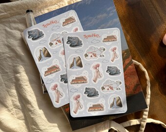 Frog Sky Sticker Sheets / Dark Academia / Bujo Journal Planner Stickers