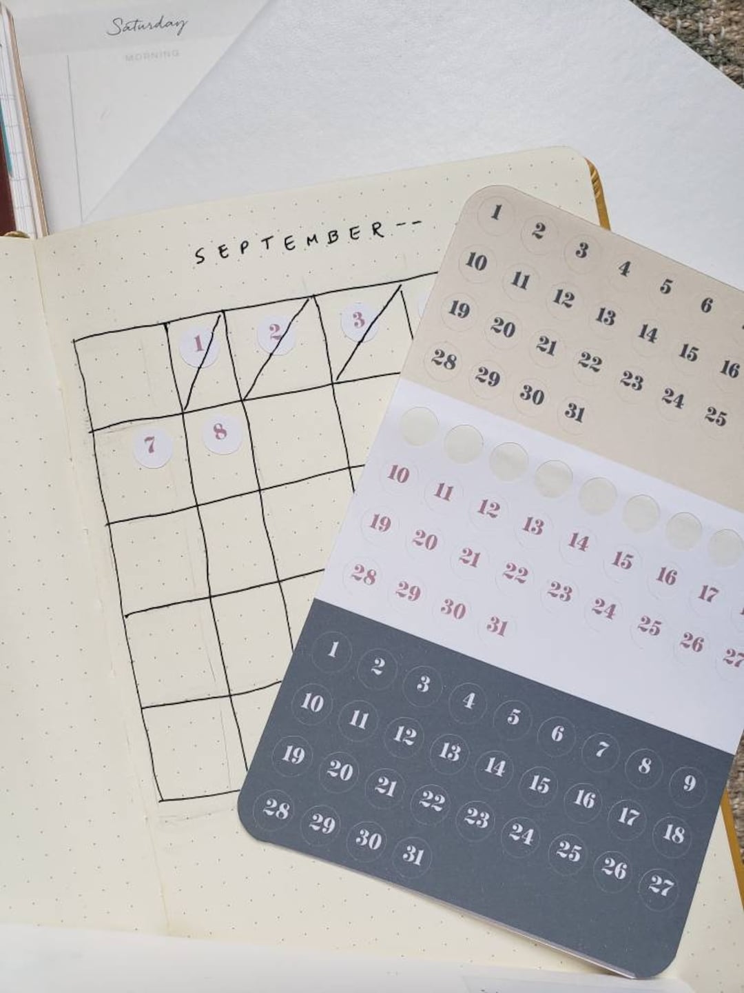 Month Day Stickers (pack of 4) / Planner Stickers / Month Diary ...