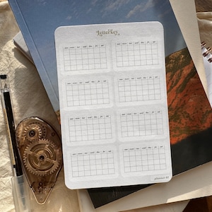 Habit Monthly Planner Stickers / month / habits / Bujo Journal Planner Stickers