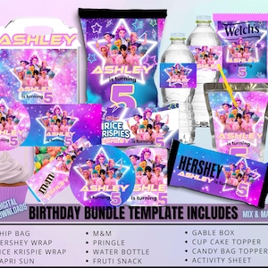 Kpop Demon Hunter Party Pack Chip Bag, Verjaardagstraktatie, Verjaardagsgunst, Verjaardagsfeestje, Party Favor, Chip Bag Wrapper, Digitale Download