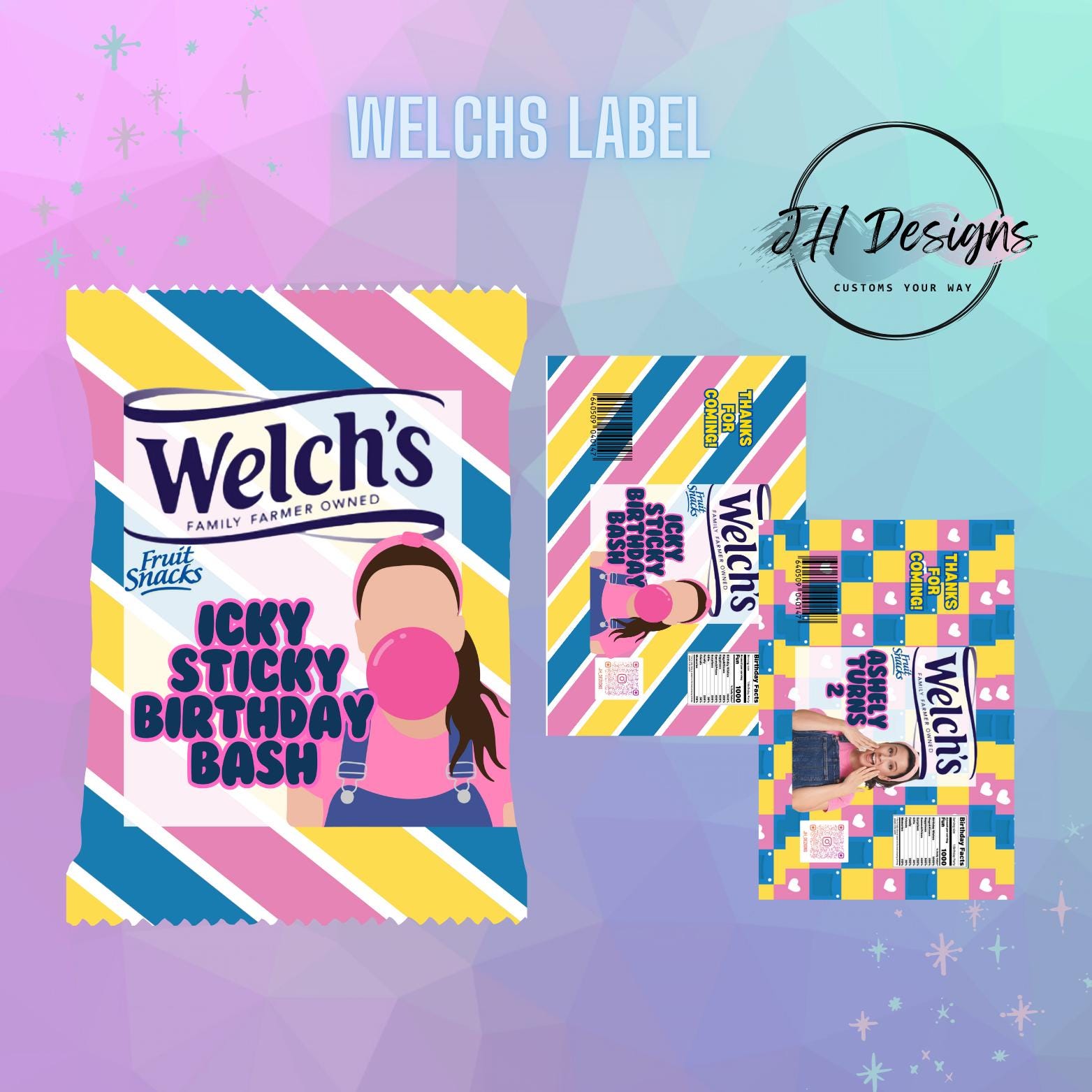 Ms Rachel Icky Sticky Party Pack Chip Bag, Birthday Treat, Birthday ...