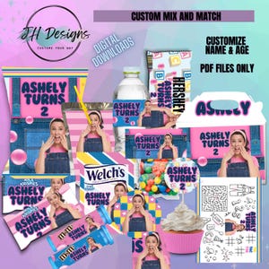 Sacchetto di patatine Ms Rachel Party Pack, dolcetto di compleanno, bomboniera di compleanno, festa di compleanno, bomboniera, incarto per sacchetti di patatine, download digitale Icky Sticky