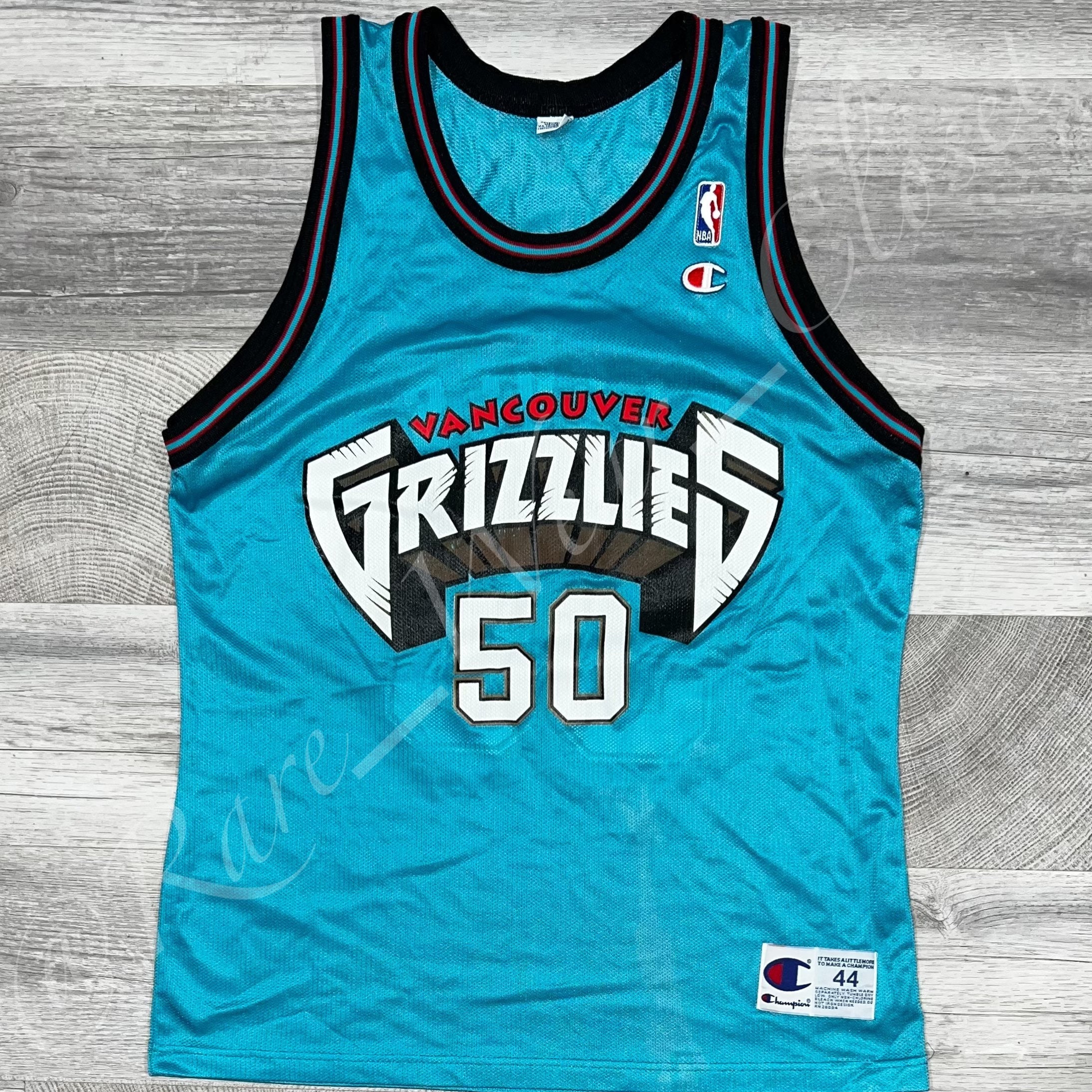 MIKE BIBBY VANCOUVER GRIZZLIES Spell-out Champion Jersey Men Black 48 XL NEW
