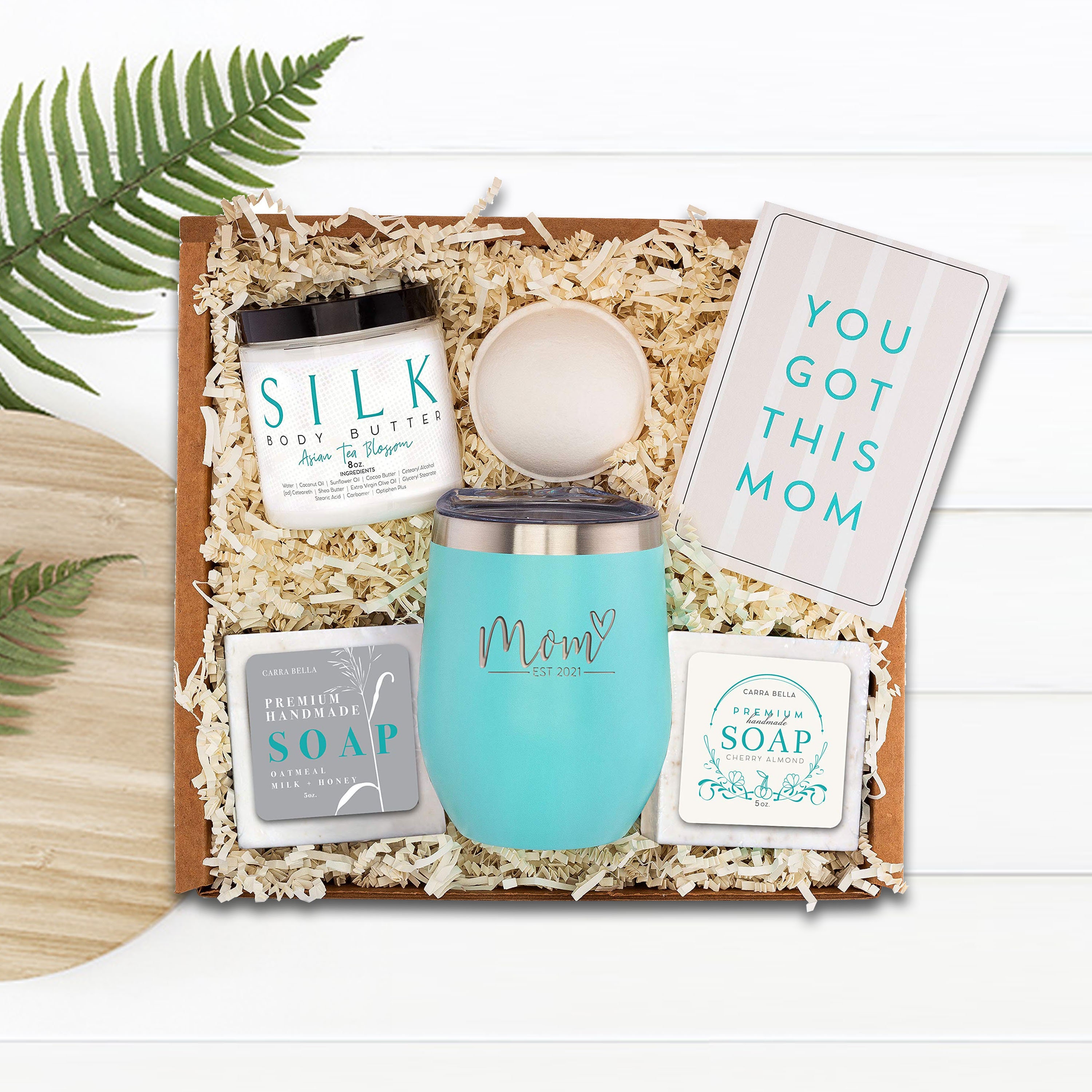 New Mom Gifts Ideas - Mom Est. 2021 Spa Bath Box Set w/Tumbler - Best…