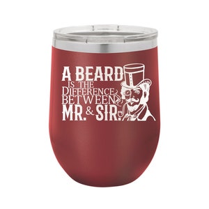 A Beard is the Difference Between Mr and Sir, Best Dad Gift, Father&#39;s Day Gift, Stainless Steel Dad Tumbler, Gift for Him, Beard Dad Gift