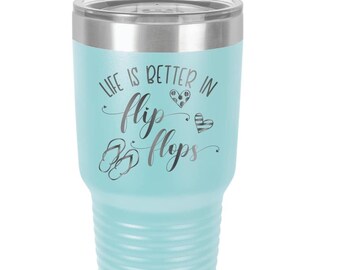 Life is Better in Flip Flops FunSummer 24oz Color Changing Tumbler /& Straw Set Reusable and Eco Friendly!