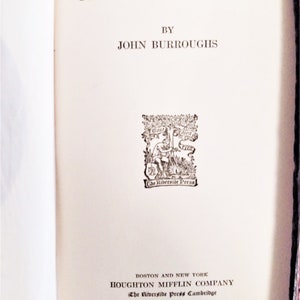 Under the Maples, John Burroughs, First Edition, 1921, Nature Essays, Antique Book