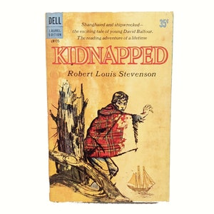 Kidnapped by Robert Louis Stevenson, Dell Publishing, 1st THUS 1969, Vintage Paperback, Classic Literature