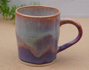 Handmade Mug with Pink/Purple Pottery Glaze