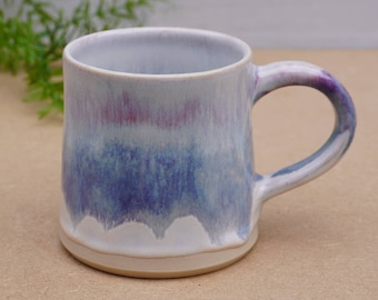 Handmade Mug - Blue and White Pottery Glaze