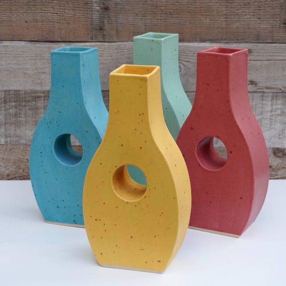 Printable Pottery Vase Template With Step-by-Step Video for Handmade Donut-Shaped Slab Pottery Vase