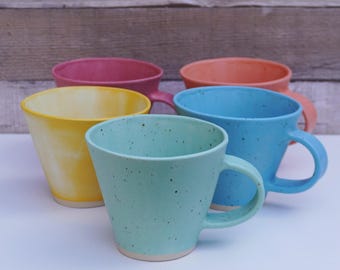 Printable Pottery Mug Template With Step by Step Video for Handmade Cone Shaped Slab Pottery Mug