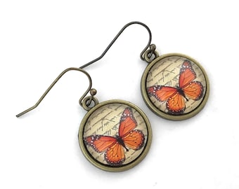 Monarch Butterfly Earrings - Gift for Women