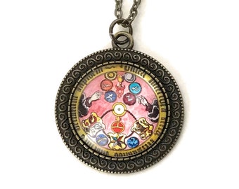 Emerald Tablet Necklace: Ancient Alchemy Pendant, Pagan Jewelry