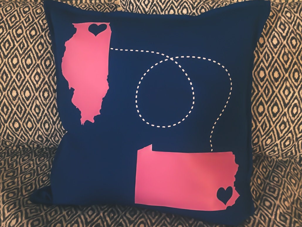 State to State Pillow Etsy
